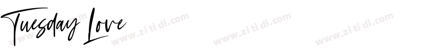 Tuesday Love字体转换